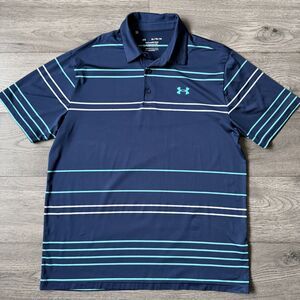 Under Armour "The Playoff Polo" Striped Golf Shirt - Mens Size XL